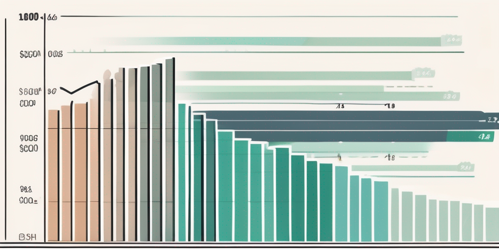 Stapel Geldscheine, Taschenrechner und Finanzdiagramme auf einem Schreibtisch.