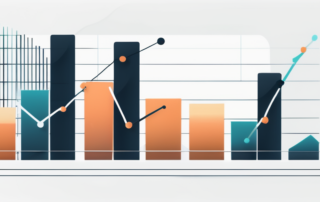 Stapel von Geld neben einem Laptop mit Diagrammen auf Bildschirm.