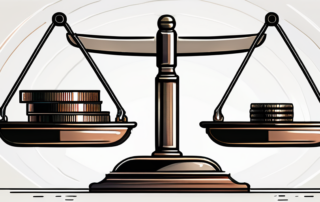 Stapel von Geldscheinen neben einem Taschenrechner auf einem Schreibtisch.