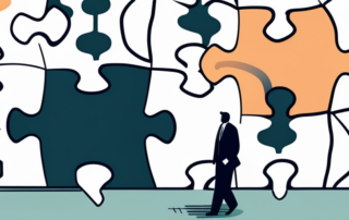 Team diskutiert Lösungen am Konferenztisch mit offenen Stellenanzeigen auf Laptop.