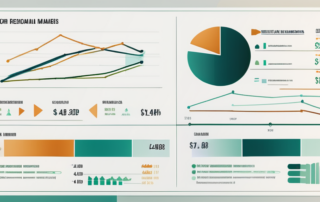 Zwei Personen analysieren Finanzdiagramme auf einem digitalen Tablet.