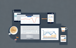 Business-Profi analysiert nachdenklich Diagramme und Grafiken am Schreibtisch zur Bestimmung von Gehaltsvorstellungen.