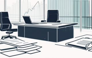 Professionelle Verhandlungsumgebung mit Dokumenten und Taschenrechner fuer finanzielle Gespraeche oder Gehaltsverhandlungen