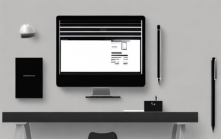 Modernes Buero mit Laptop, Notizblock und Stift, symbolisiert professionellen Bewerbungsprozess.