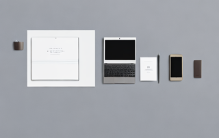 Professionelles Buero mit modernem Laptop, offenem Notizbuch und minimalistischem Dekor, bereit fuer Gehaltsverhandlung.