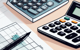 Nahaufnahme von generischen Rechnern und Finanzdokumenten auf einem Schreibtisch, Symbol fuer sorgfaeltige Finanzplanung und Gehaltsvergleiche, abstrakte Grafik zum Gender Pay Gap.