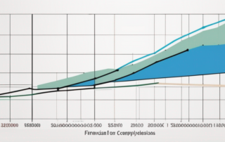 Sauberer, professioneller Graph mit verstreuten Datenpunkten zu Einflussfaktoren auf Einstiegsgehaelter, Rechner und Finanzdokumente im Hintergrund, ideal fuer Unternehmensanalysen.