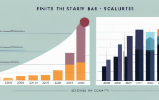 Balkendiagramme verschiedener Branchen zeigen Einstiegsgehaelter, farblich nach Sektoren sortiert zur Vergleichsanalyse finanzieller Aussichten.