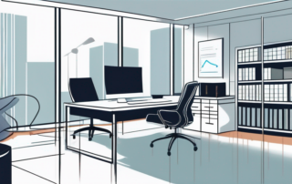 Buero-Setting mit Fokus auf Laptop, Diagramme und Werkzeuge fuer erfolgreiche Gehaltsverhandlung, symbolisch fuer die Unternehmenswelt.