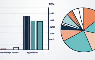 Dynamisches Balkendiagramm zeigt Gehaelter in verschiedenen Branchen mit Schwerpunkt auf Sektoren, in denen strategische Verhandlungen das Einkommen erheblich steigern, und Kreisdiagramm zur Verteilung erfolgreicher Gehaltsverhandlungstechniken.