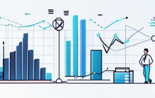 Diagramm mit ansteigenden Graphen und Berufssymbolen zeigt den Einfluss von Praktika und Teilzeitjobs auf Einstiegsgehaelter in verschiedenen Branchen.