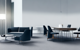 Professionelle Person diskutiert selbstsicher Gehalt in modernem Buero.