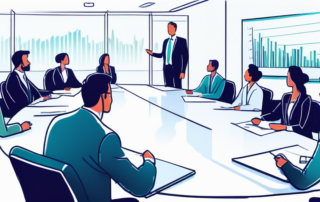 Seminar zur Steigerung der Einstiegsgehaelter mit Profis in Diskussion und Konferenzraum voll engagierter Teilnehmer.