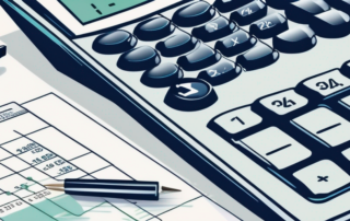 Rechner, Diplom und Diagramm als Symbole fuer erfolgreiche Gehaelter in der Steuerbuchhaltung, klar angeordnet zur Betonung ihrer Bedeutung im Finanzsektor.