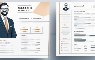 Polierter Lebenslauf mit klaren Gehaltsvorstellungen symbolisiert durch hervorgehobene Figur.