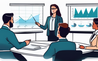 professionelle praesentation von daten und diagrammen in einem business meeting