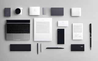 Schlanker organisierter Arbeitsplatz mit Laptop, Notizblock und Stift symbolisiert Professionalitaet und Vorbereitung fuer ein ueberzeugendes Anschreiben.