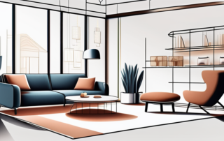 modernes Buero mit ergonomischen Moebeln, gemuetlicher Lounge und gesunden Snacks und Getraenken
