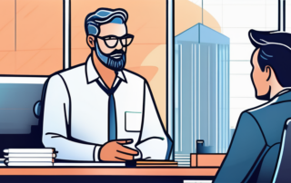 Mitarbeiter diskutiert professionelle Gehaltserwartungen mit Manager im modernen Buero.