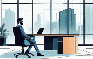 Selbstbewusster Profi bei erfolgreicher Verhandlung im modernen Buero.