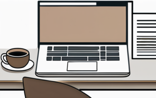 professioneller lebenslauf und anschreiben auf ordentlich aufgeraeumtem schreibtisch mit laptop, stift und kaffeetasse, beispiel fuer jobbewerbungen