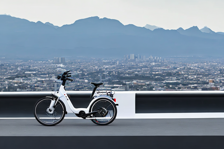 Sleek e-bike urban backdrop modern design advanced technology e-bike insurance necessity.