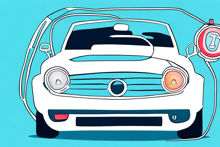 A new car with an insurance tag hanging from the rear-view mirror