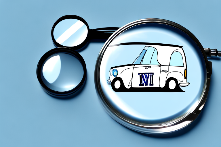 A car with a visible vin (vehicle identification number) plate