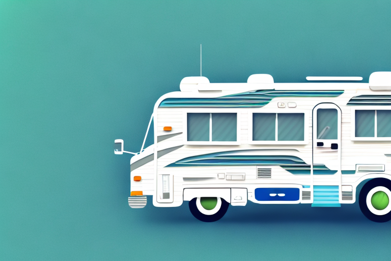 A motorhome with visible insurance and tax documents on its dashboard