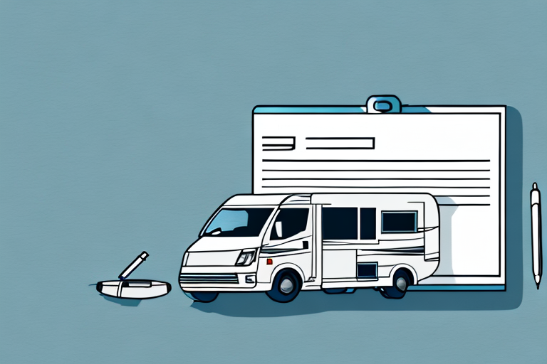 A motorhome parked in a beautiful landscape