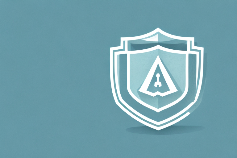 A secure trailer with a protective shield symbol hovering over it
