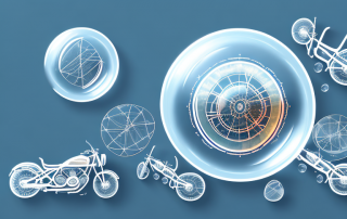 A motorcycle protected by a transparent