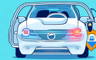 A car equipped with various safety features like airbags