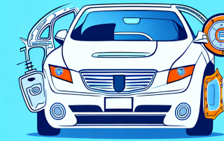 A car equipped with various safety features like airbags