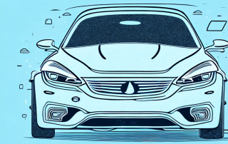 A car with a protective shield around it