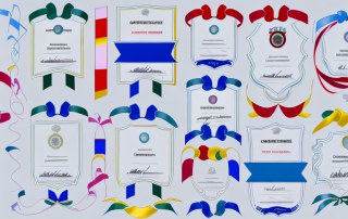 Various car insurance certificates