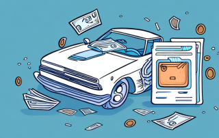 A car with a broken headlight and a wallet with 300 euro bills sticking out