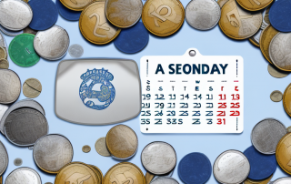 A calendar representing different seasons