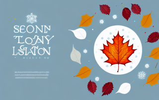 A calendar with different seasonal icons (like a snowflake