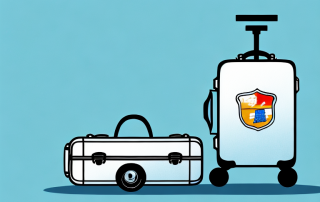 A car with a suitcase on top