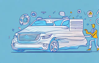 A car with various steps