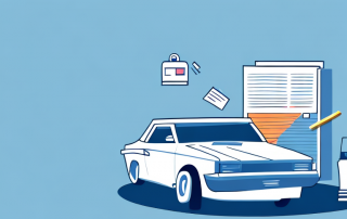 A car with paperwork on its hood