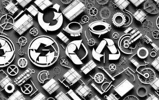 Various types of scrap metal being processed through a highly efficient and modern recycling machine