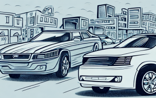 A car on a busy street
