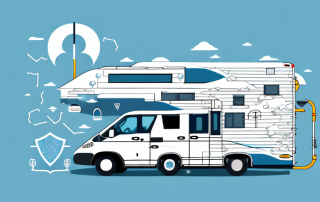 A motorhome parked in a scenic landscape