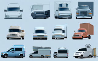 Various types of popular company vehicles like a sedan