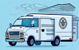 A variety of commercial vehicles such as a van