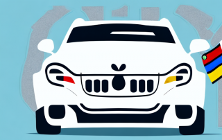 A car with german license plates in the process of being re-registered