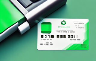 A green insurance card being printed from a printer