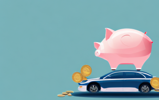 A car with a broken piggy bank